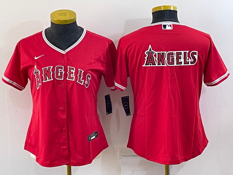 Youth Los Angeles Angels Red Team Big Logo Stitched Jersey